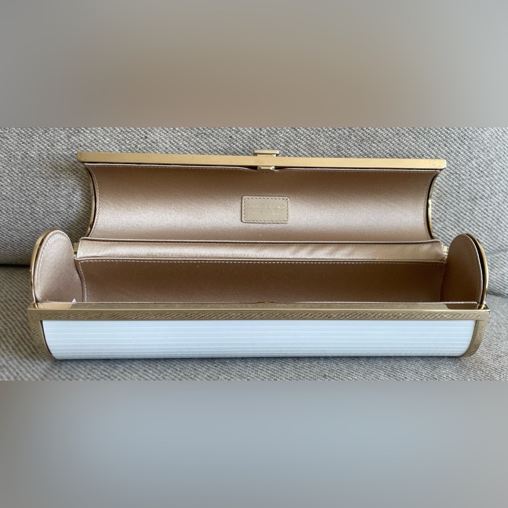 Jimmy Choo White Cylinder Acrylic Evening Clutch Bag - Picture 7 of 10